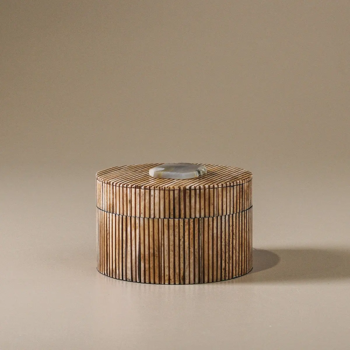 Brune Round Bone Canister 1