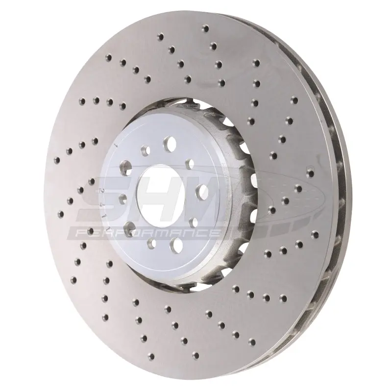 Shw 2020+ Bmw X3 M 3.0L Right Front Cross-Drilled Lightweight Brake Rotor (34118054826) 1
