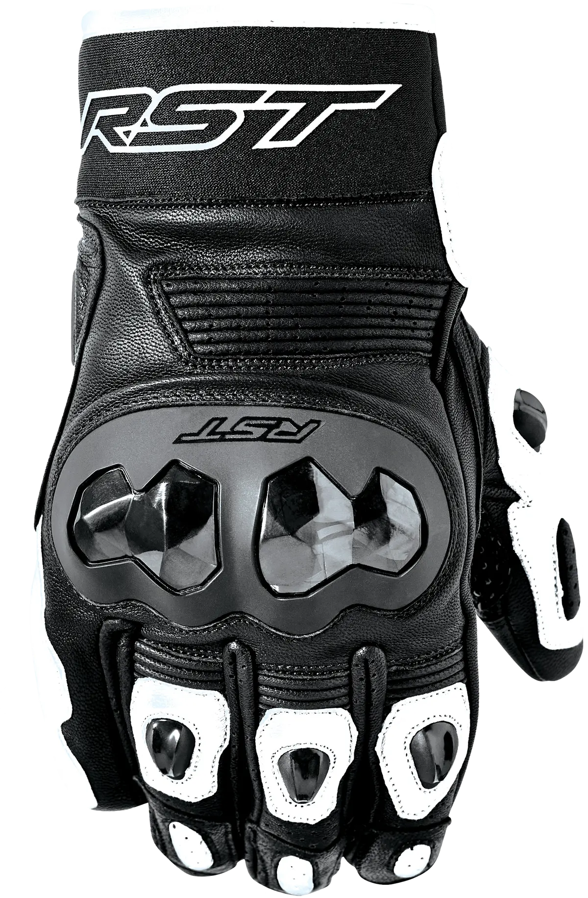 Rst Freestyle 3 D3o Glove Black/White Leather Md 103668Whi-09 1