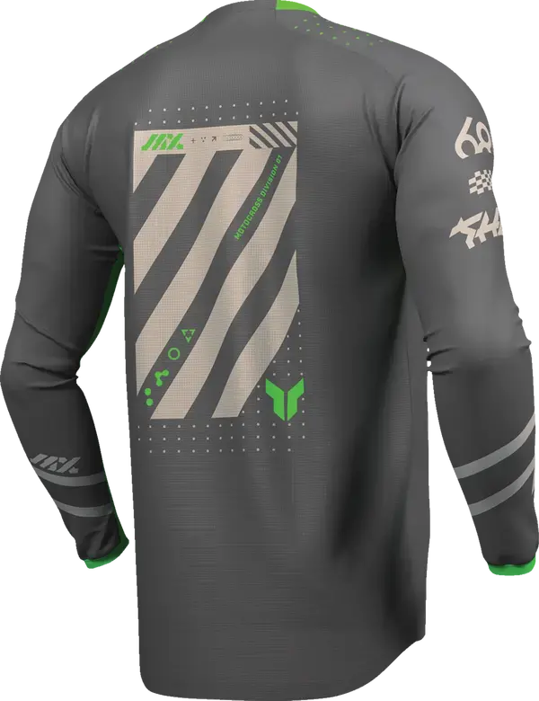 2026 Thor Jersey Launchmode Futura Charcoal Green 4