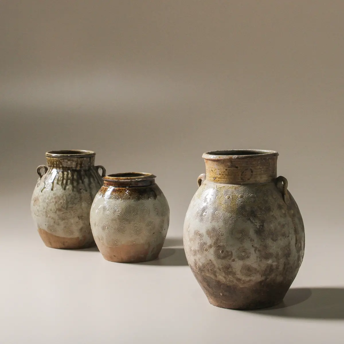 Chinese Vintage Terracotta Glazed Pot 1