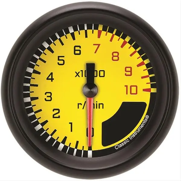 Classic Instruments Ax383Ybpf Auto Cross Gray Series Tachometer With Led Illumination 1