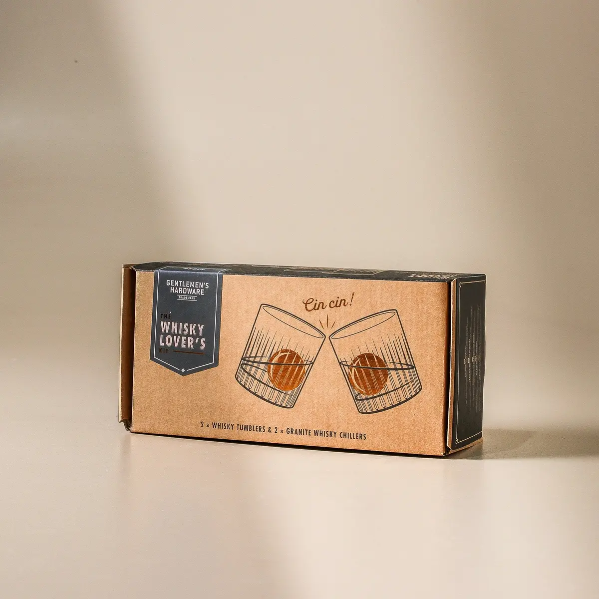 Cocktail Tumbler & Whiskey Stones Set 1