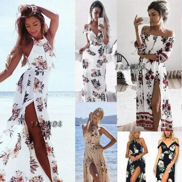 Maxi Long Summer Print Beach Dress 1