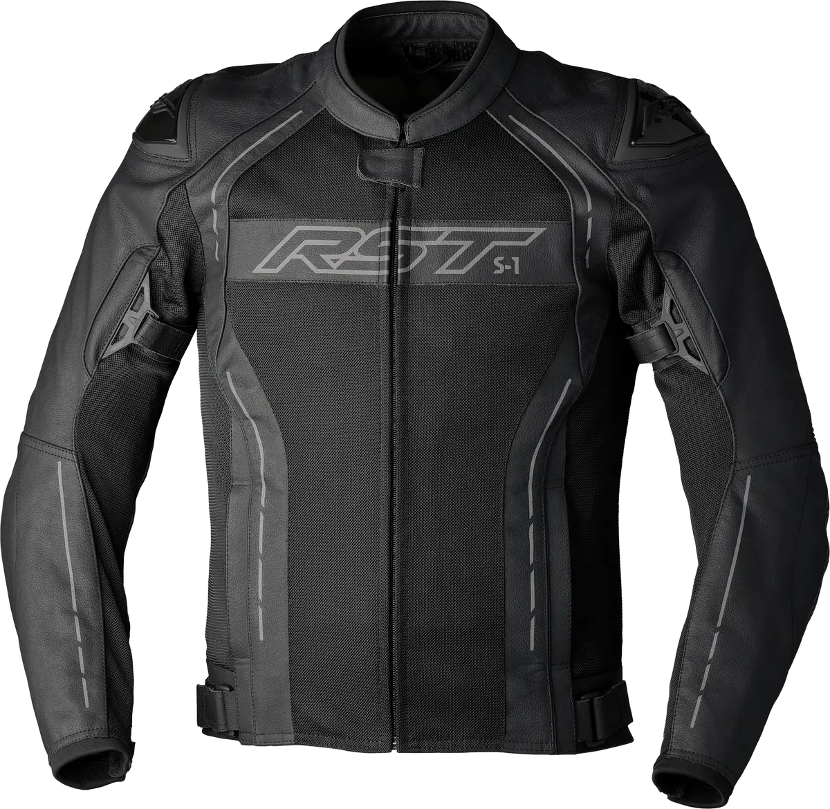 Rst S1 Mesh Ce Jacket Black/Black Leather Xl 103465Blk-46 1