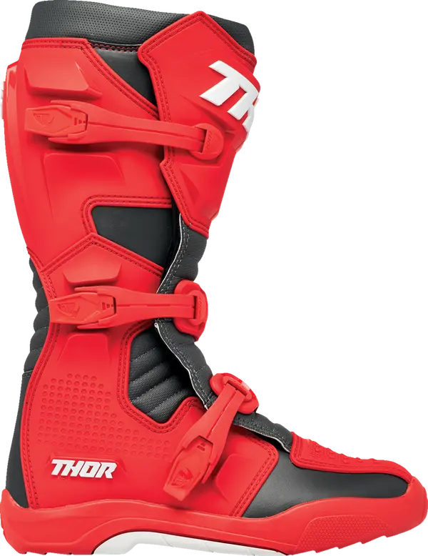 Thor Blitz Xr Kids Youth Motocross Boots Red Black 3