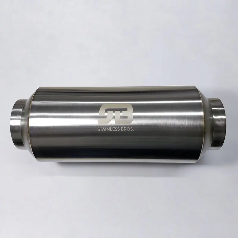Stainless Bros 3.0In X 12.0In Oal Lightweight Muffler - Polished 1