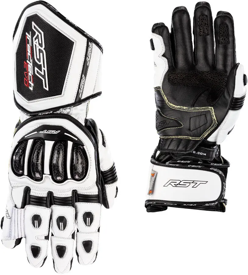 Rst Womens Tractech Evo 4 Ce Glove White/Black Leather Xl 103495Whi-09 1