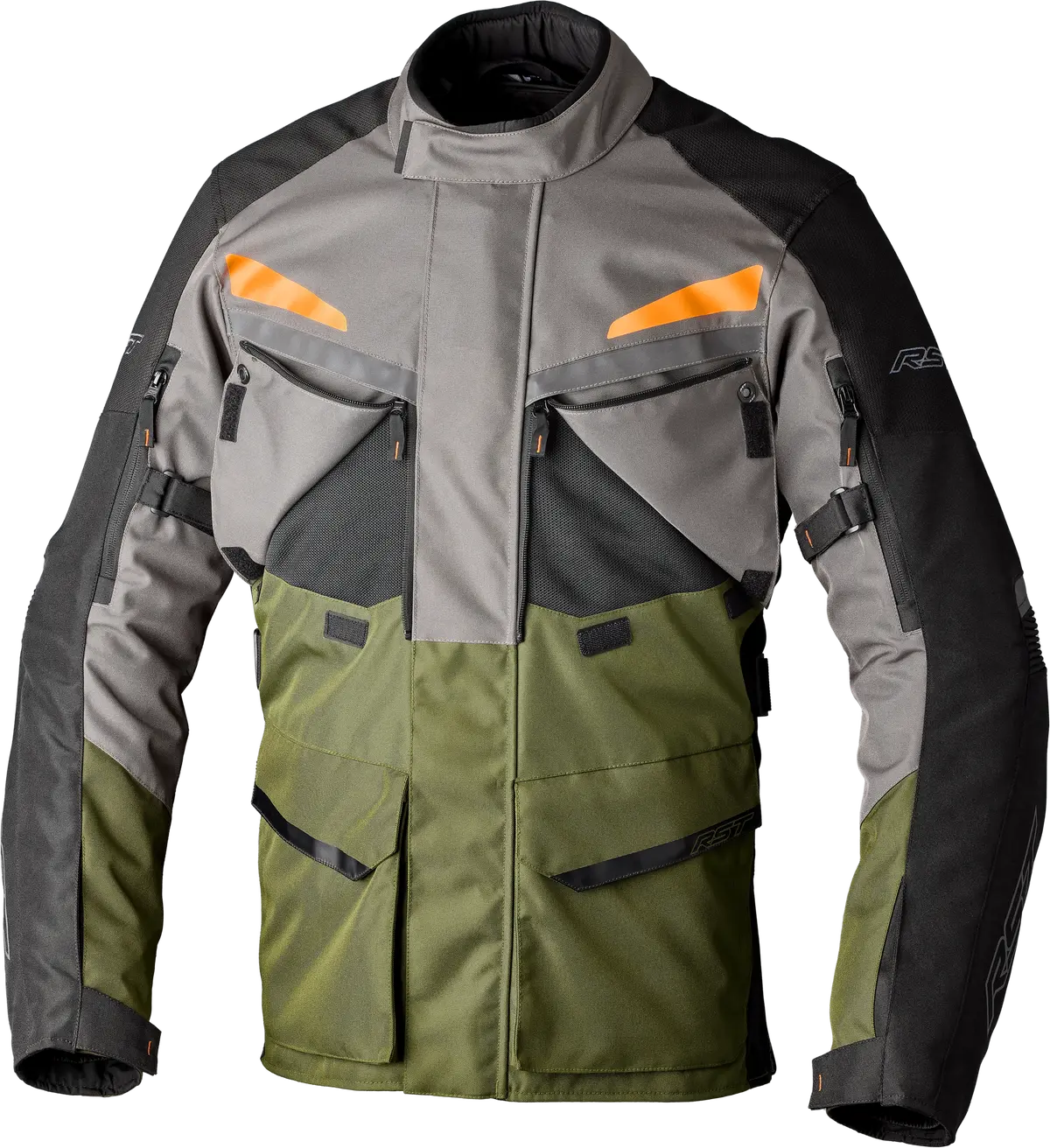 Rst Maverick Evo Ce Jacket Khaki/Grey/Orange Textile 4Xl 103198Kha-52 1