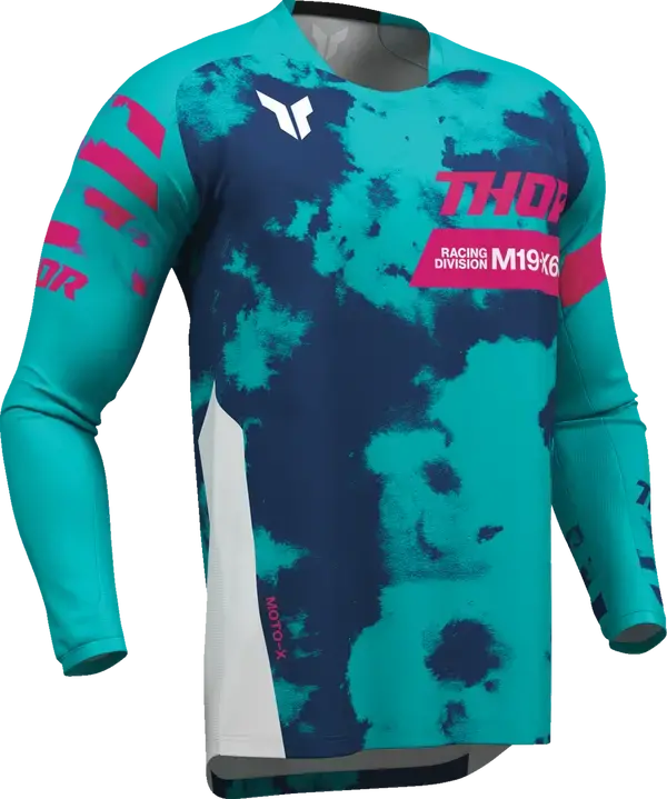 2026 Thor Jersey Launchmode Bleach White Aqua 1