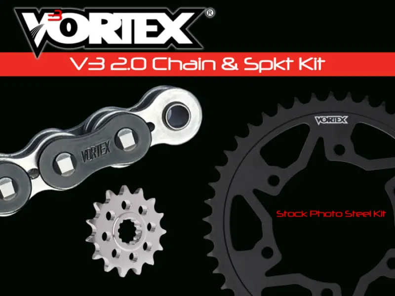 Vortex Racing V3 2.0 Chain And Sprocket Kit 3516-17,438S-45,530Sx3-118- Black 1