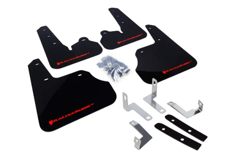 Rally Armor 12-16 Subaru Impreza 4D/5D Black Ur Mud Flap W/Red Logo 1