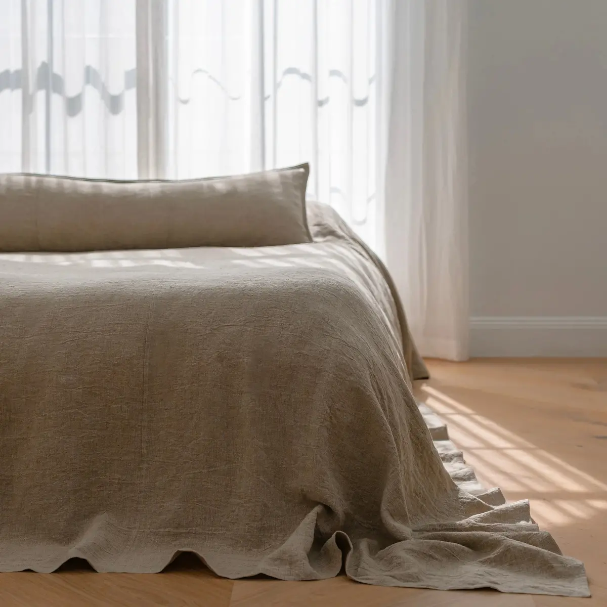 Luca Bed Cover - Natural 270X270cm 1