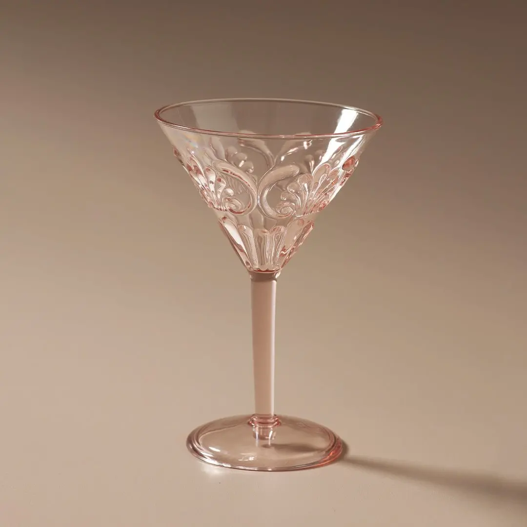 Flemington Acrylic Martini Glass Pale Pink 1