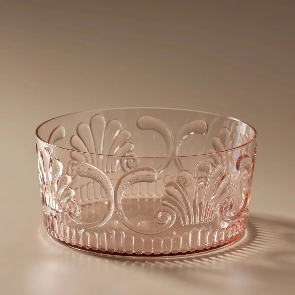 Flemington Acrylic Salad Bowl Pale Pink 1