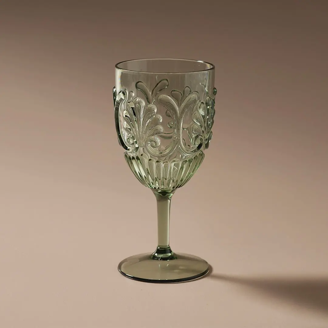 Flemington Acrylic Wine Glass Green 1