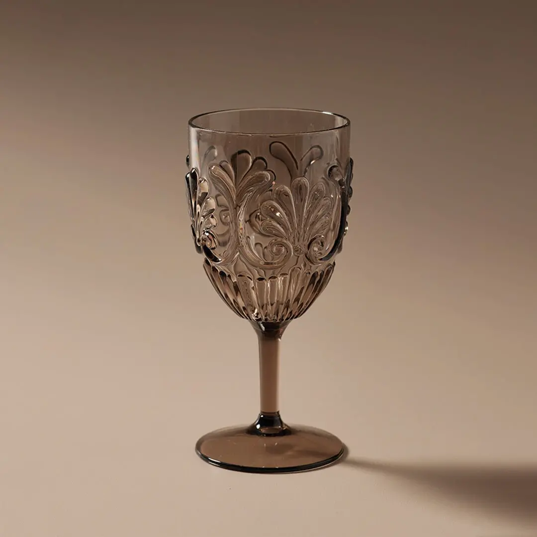 Flemington Acrylic Wine Glass Smoke 1