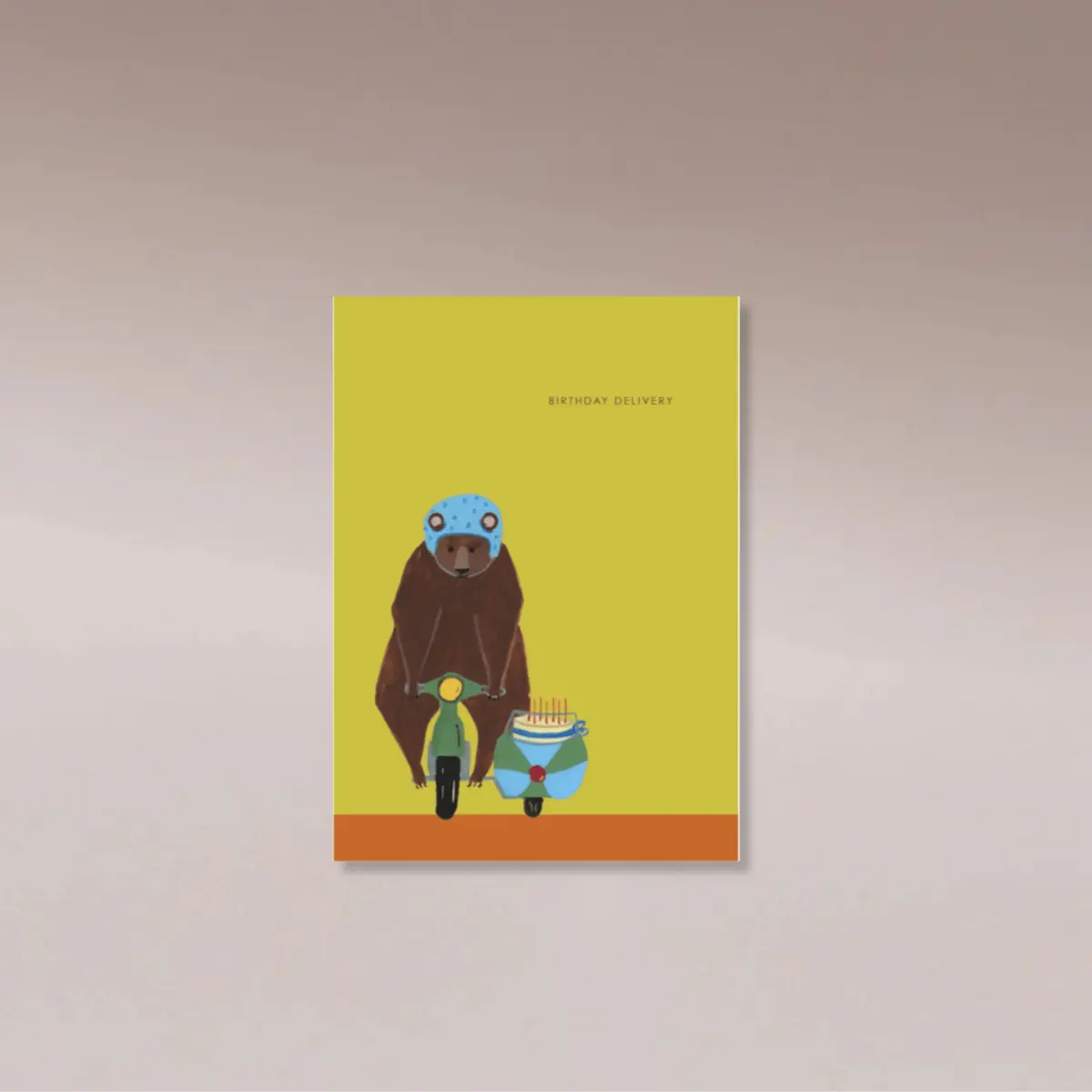 Greeting Card Bear On Bike 1