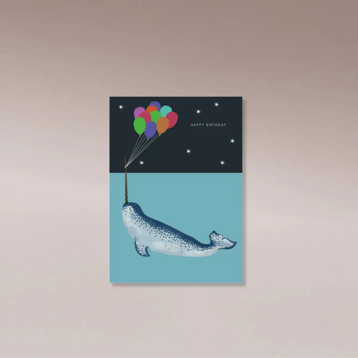 Greeting Card Narwhal Birthday 1