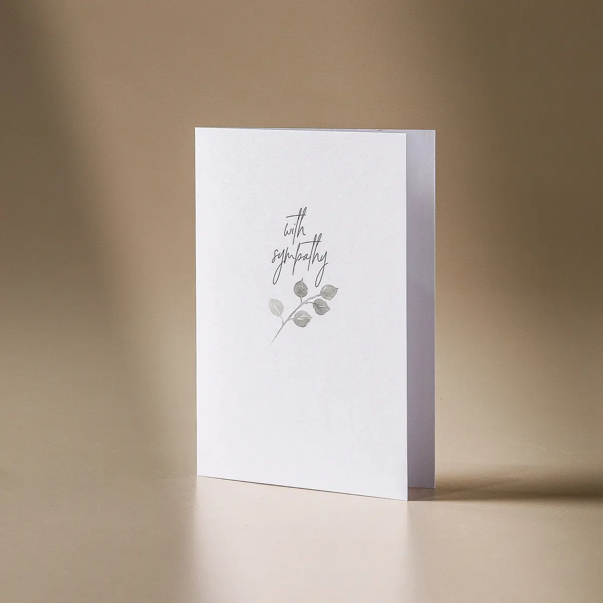 Greeting Card: With Sympathy Leaf 1