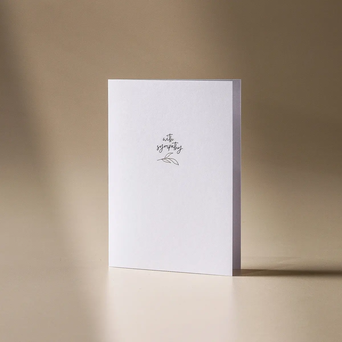 Greeting Card With Sympathy Leaf 1