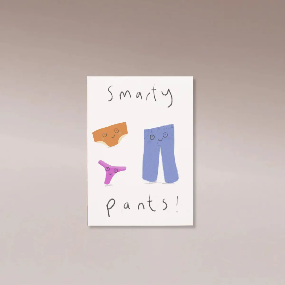 Jo Clarke Design Card Smarty Pants 1