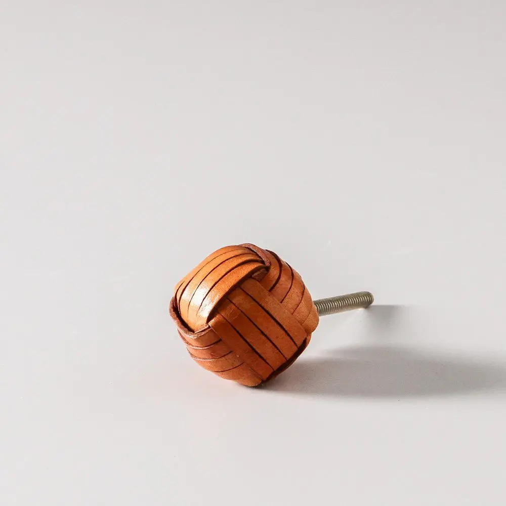 Knotted Leather Knob 1