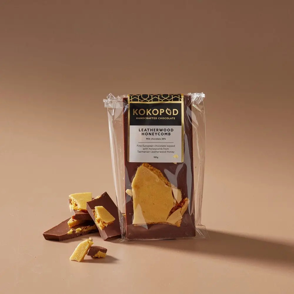 Kokopod Chocolate Block - Leatherwood Honeycomb 100G 1