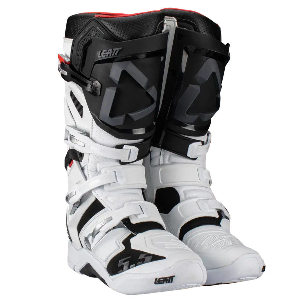 Leatt Gpx 5.5 White Flexlock Motocross Boots 1