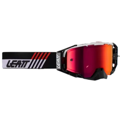 Leatt 6.5 Velocity Goggle White Iriz Red Lens 1