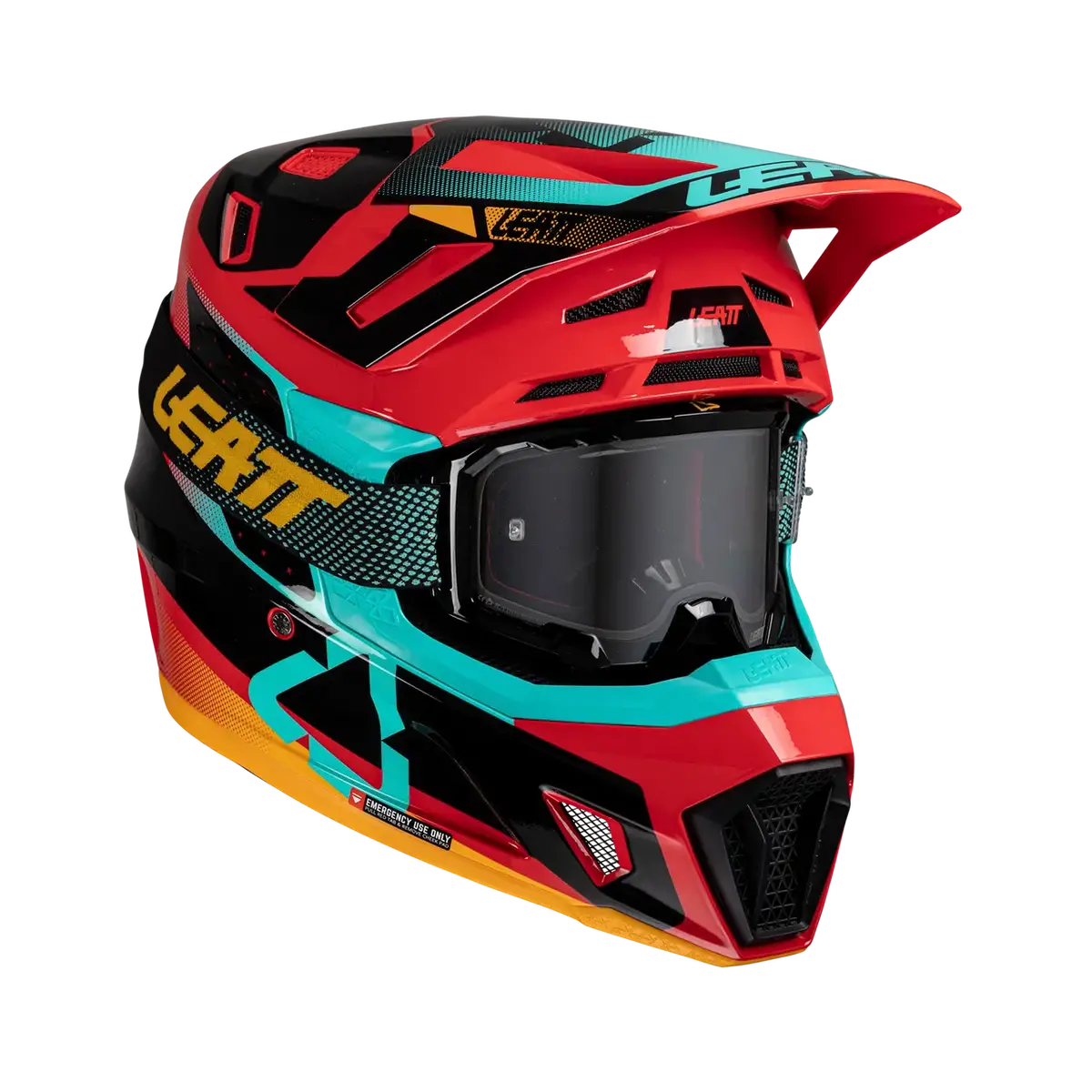 2025 Leatt 7.5 V25 Red Helmet With 4.5 Goggle 1