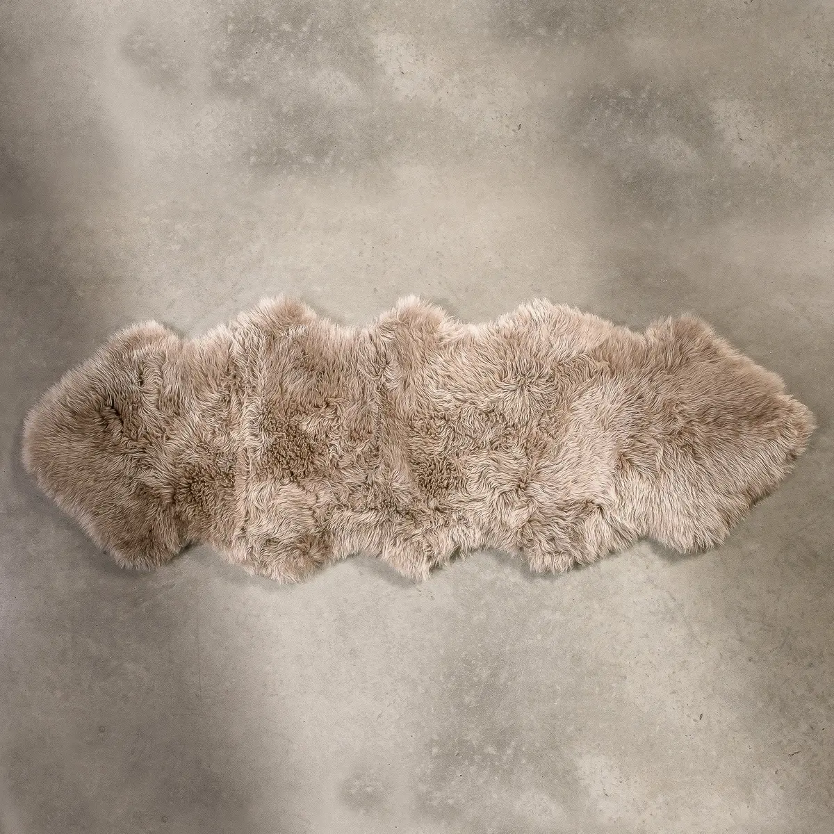 Long Wool Rug - Double - Taupe 1