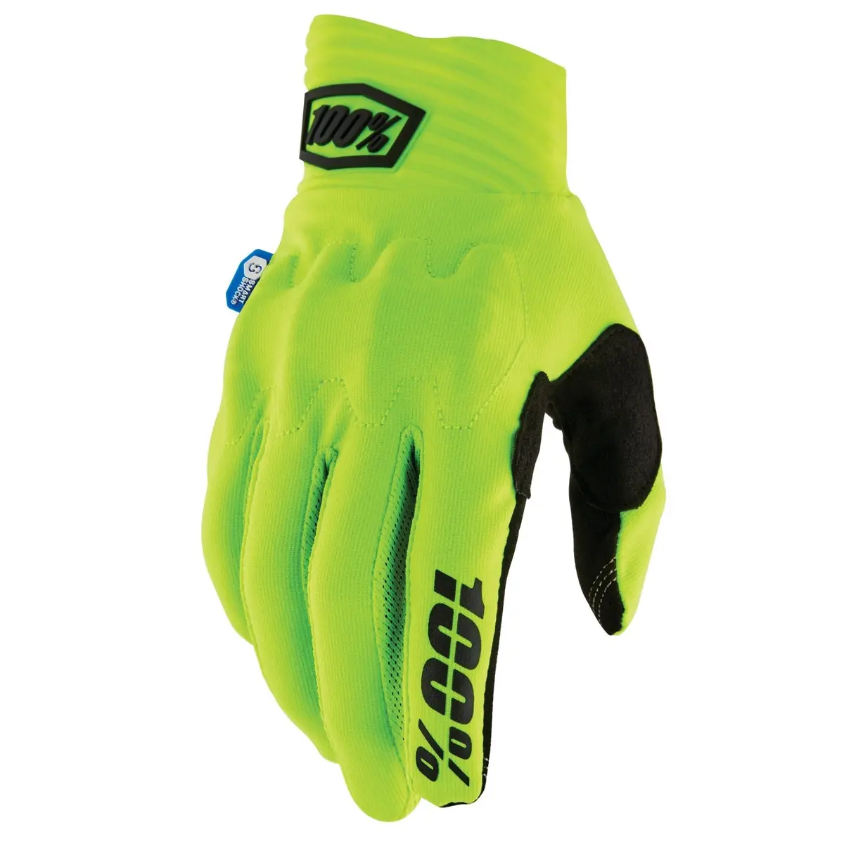 100% Cognito Smart Shock Gloves Fluo Yellow 1