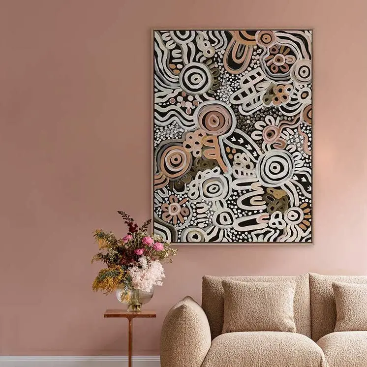 My Country Nude Canvas Art Print 120X160cm Oak Box Frame 1