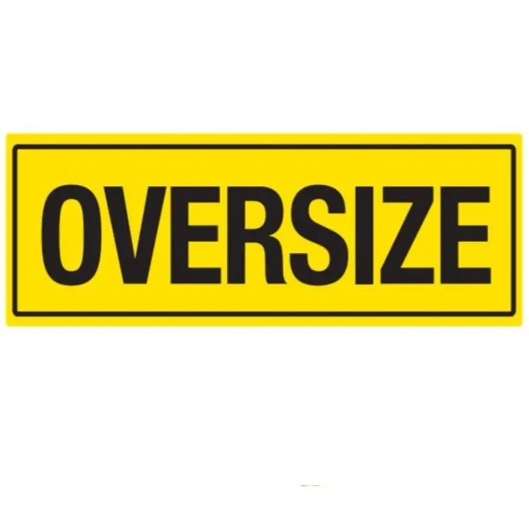 1200Mm X 450Mm - Oversize  - Class 1 Material - Sticker/ Aluminium 1