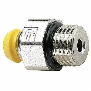 Parker Pneumatic Straight Threaded-To-Tube Adapter, G 1/4 Male,  - F4pb  Series 1