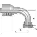 Female Bsp Parallel Pipe Swivel 60° Cone/90° Elbow 1B270-8-8 1