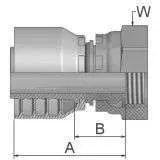 Female Bsp Parallel Pipe-Swivel(60° Cone) Straight-19248-4-4 1