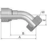 Parker Female Metric L - Swivel - (24° Cone With O-Ring) 45° Elbow - 1Ce48-10-5 1