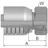 Parker Female Metric S - Swivel - (24˚ Cone With O-Ring) - 1C970 Series 1