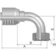 Parker Female Metric S - Swivel - 90˚ Elbow - (24˚ Cone With O-Ring)   11C73-38-20 Series 1