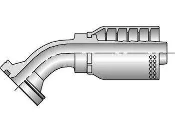 Parker Parkrimp Permanent Sae Code 62 Flange Head - 45° Elbow - Series 16F732020 1