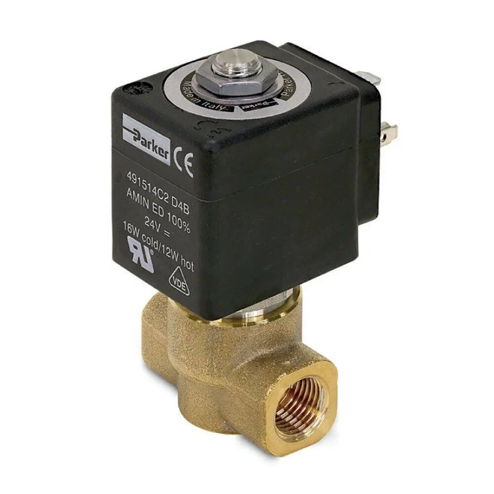 Parker 2-Way Nc Solenoid Valve G3/4 24V Dc  443782W 1