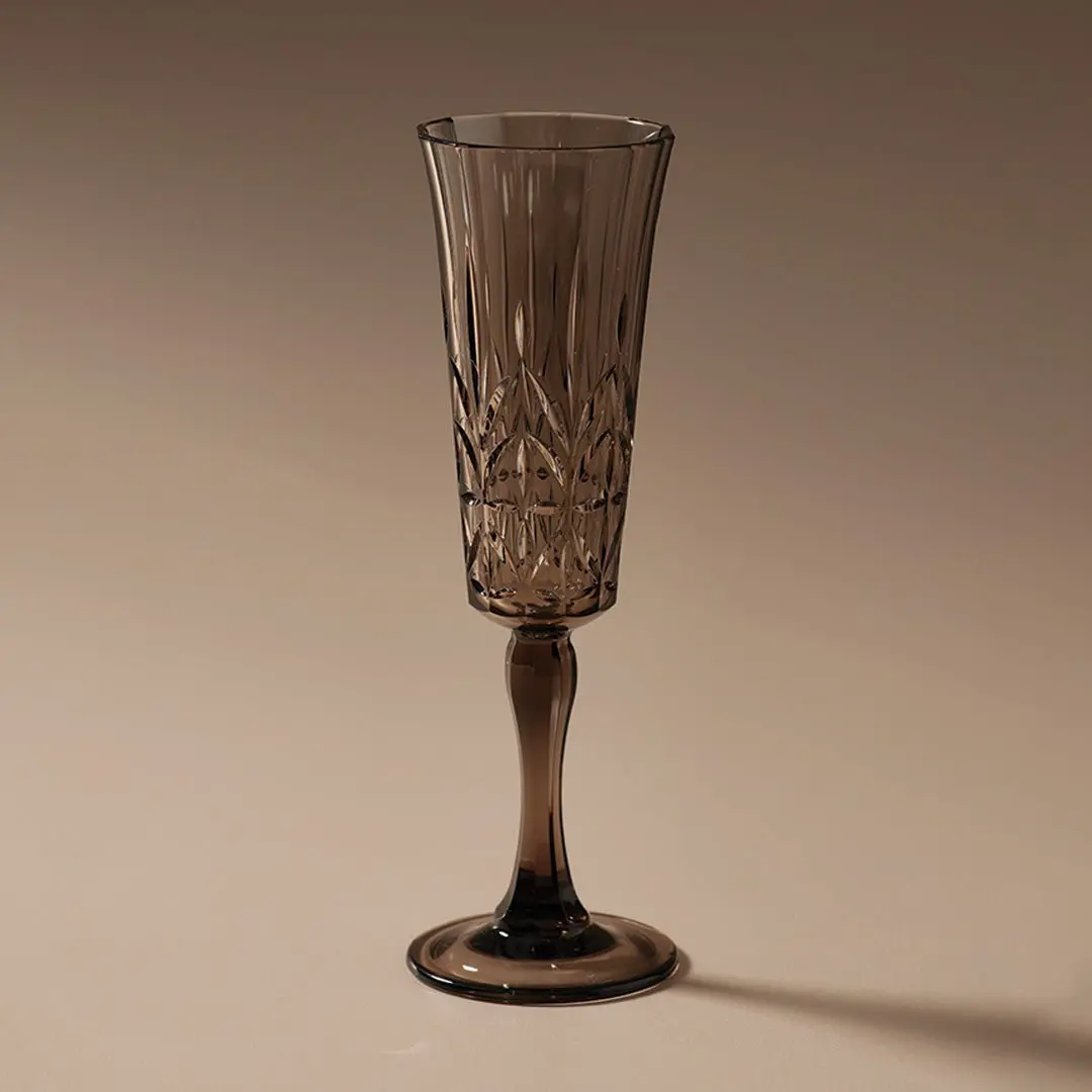 Pavilion Acrylic Champagne Flute Smoke 1