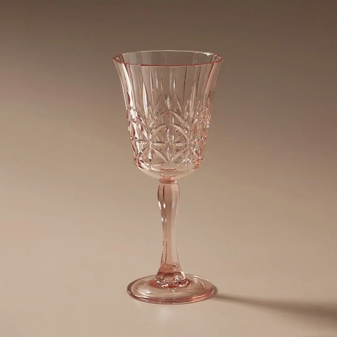 Pavilion Acrylic Wine Glass Pale Pink 1