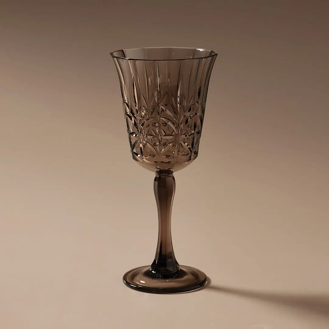 Pavilion Acrylic Wine Glass Smoke 1