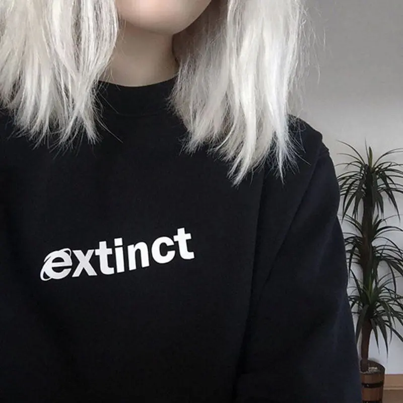 Extinct Sweatshirt 90S Internet Explorer Vaporwave Tumblr Inspired Sweatshirts Pale Pastel Grunge Aesthetic Black Grid 1