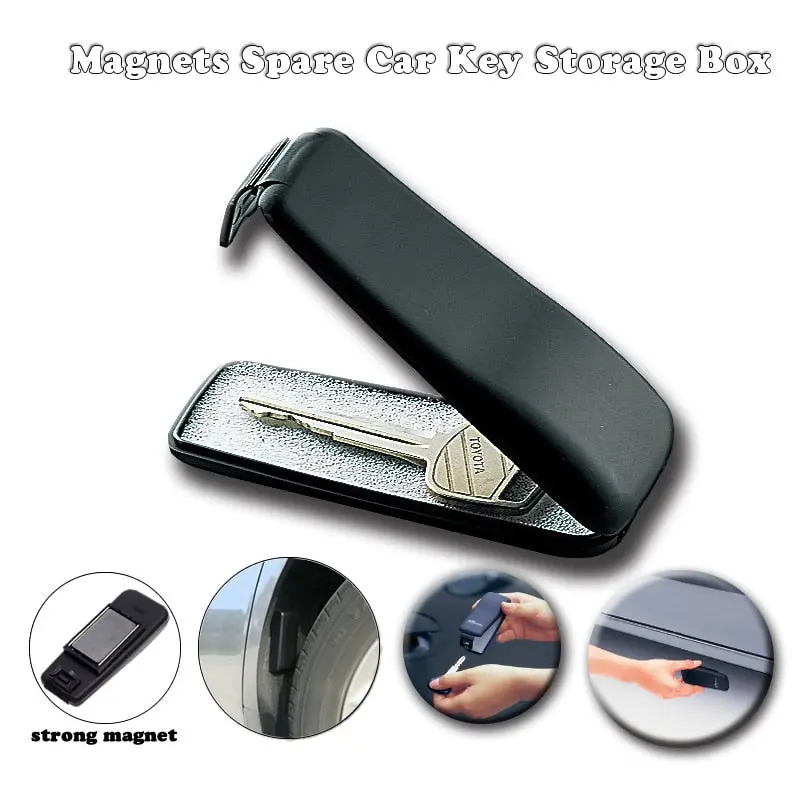 Magnetic Car Key Holder Box Outdoor Stash Key Safe Box With Magnet For Home Office Car Truck Caravan Secret Box 1