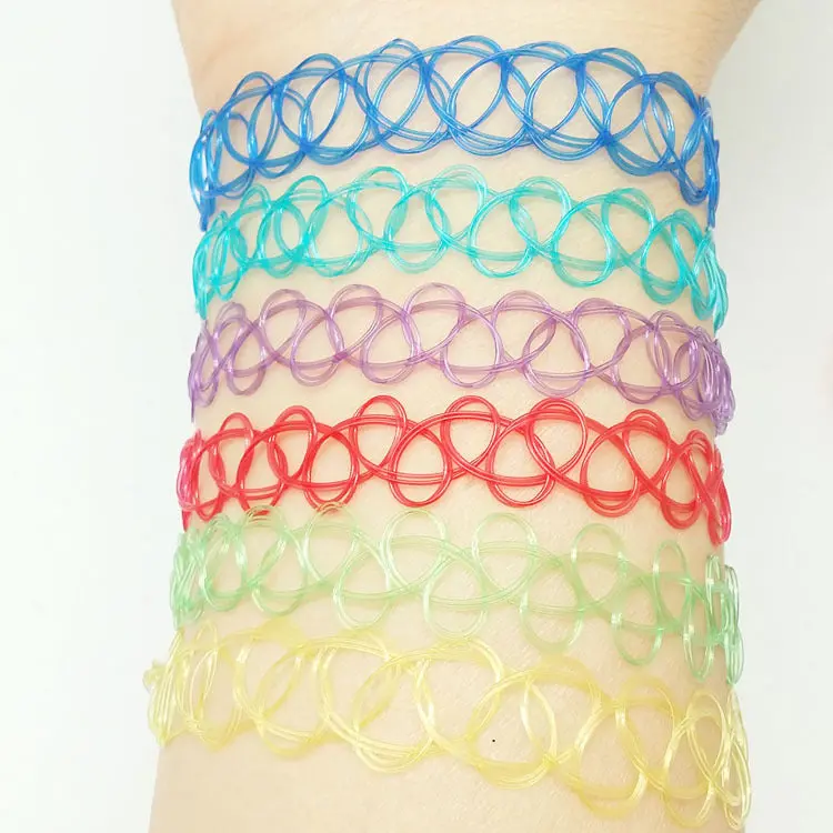 Handmade Hot Selling Vintage Stretch Tattoo Bracelet Gothic Punk Grunge Henna Elastic With Bracelet 1
