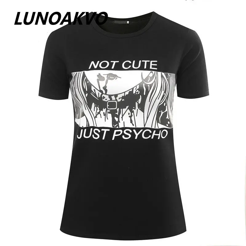 Not Cute Just Psycho T-Shirt // Pastel Goth Vaporwave Grunge Goth Tumblr Clothing Kawaii Hipster Punk Indie Cute Senpai 1